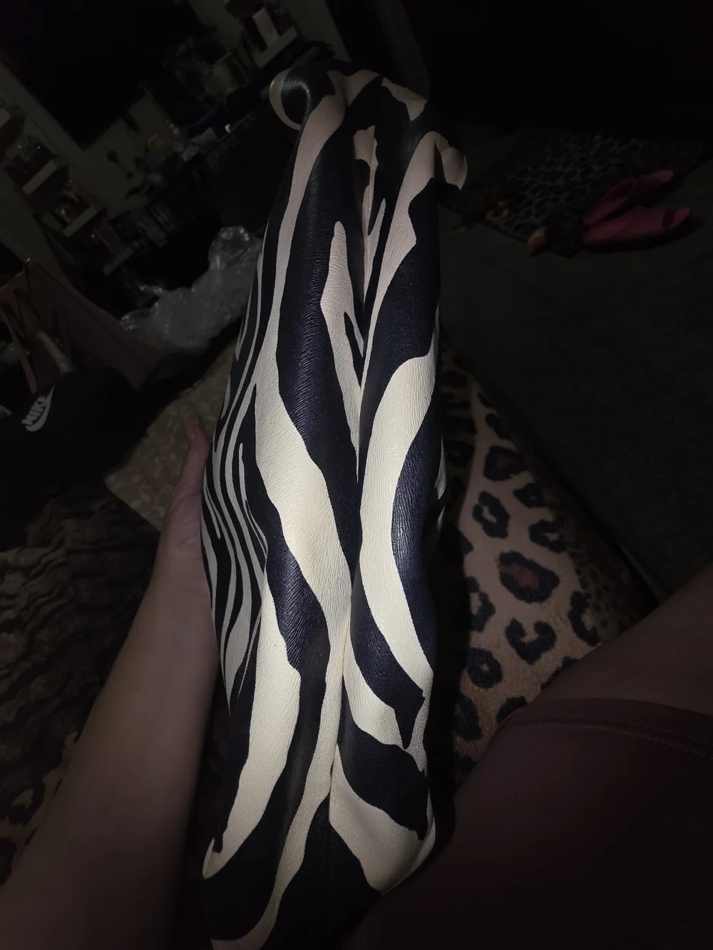 Dooney & Bourke Black & White Zebra Hobo Bag - Picture 5 of 7